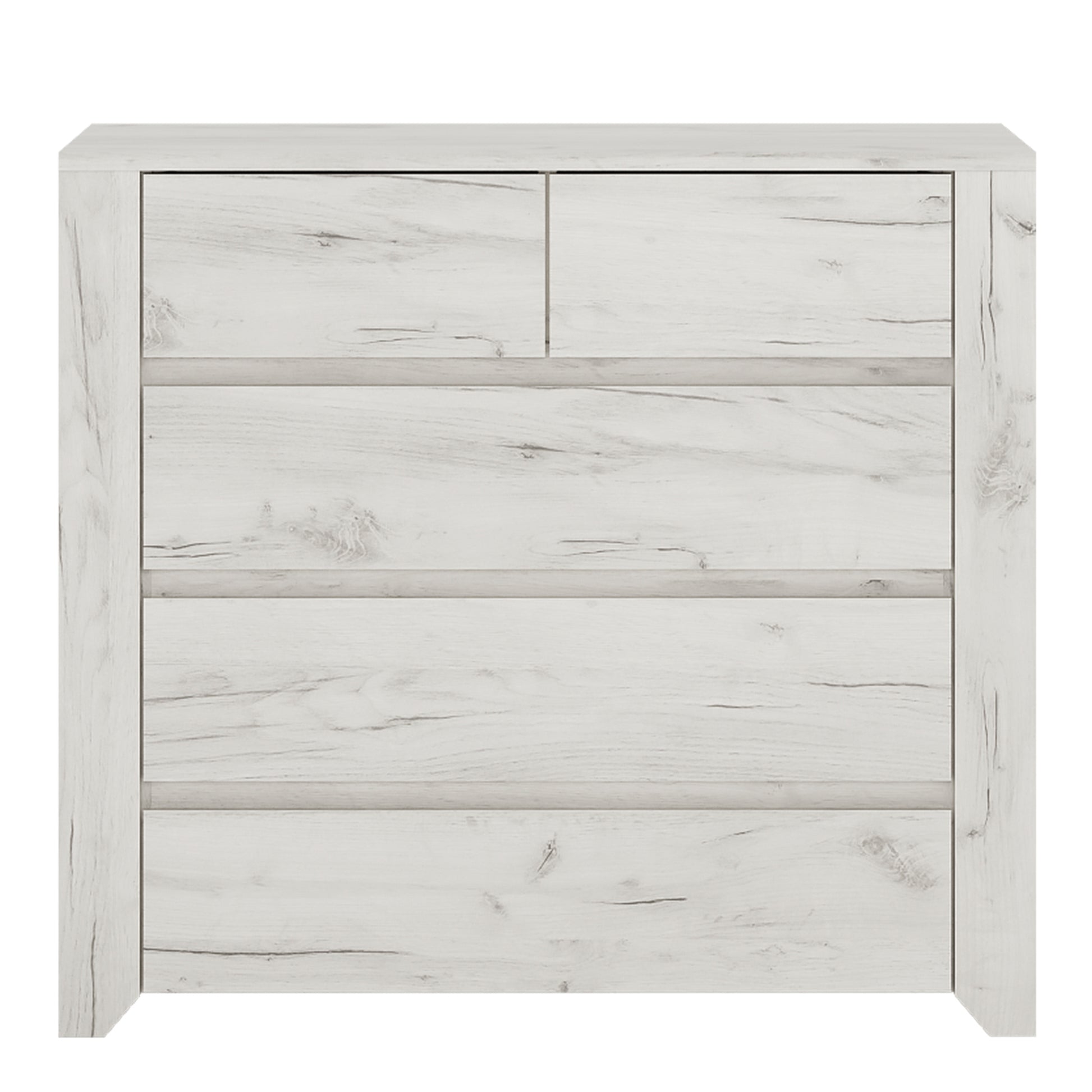 Angel  2+3 Chest of Drawers in White Craft Oak