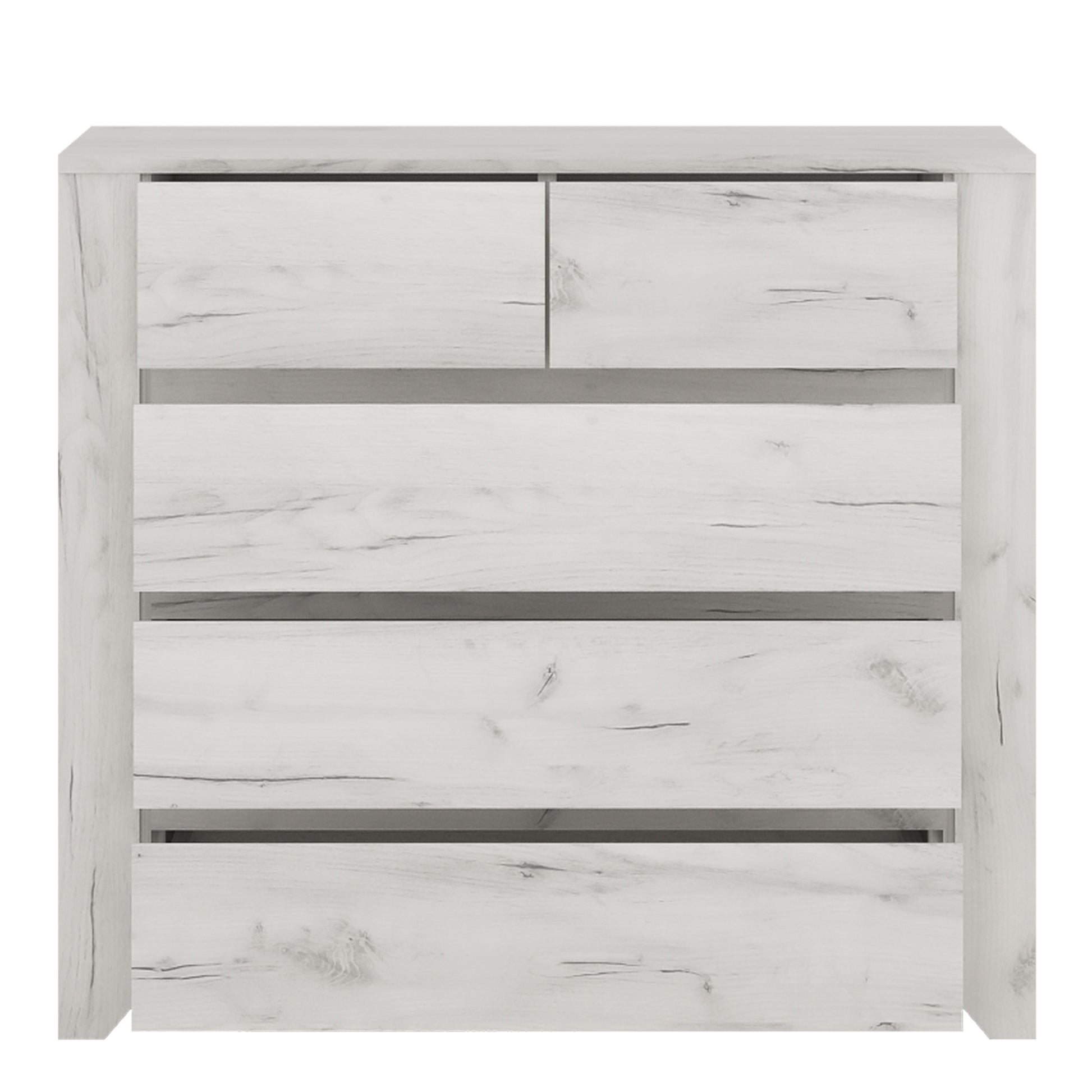 Angel  2+3 Chest of Drawers in White Craft Oak