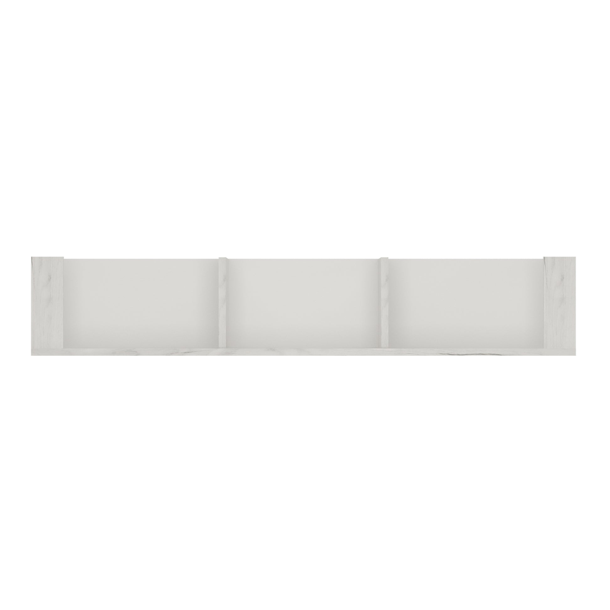 Angel  118.7cm Wall Shelf in White Craft Oak
