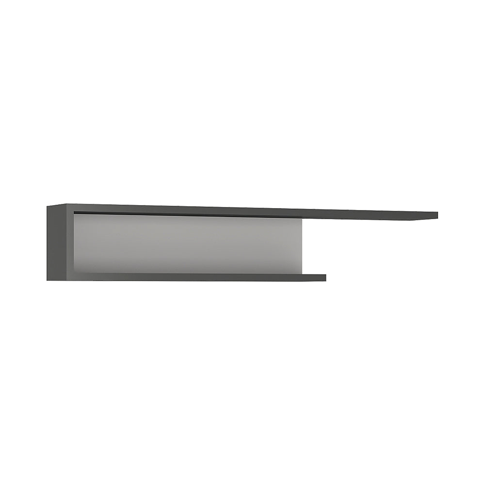 Lyon  140cm wall shelf in Platinum/Light Grey