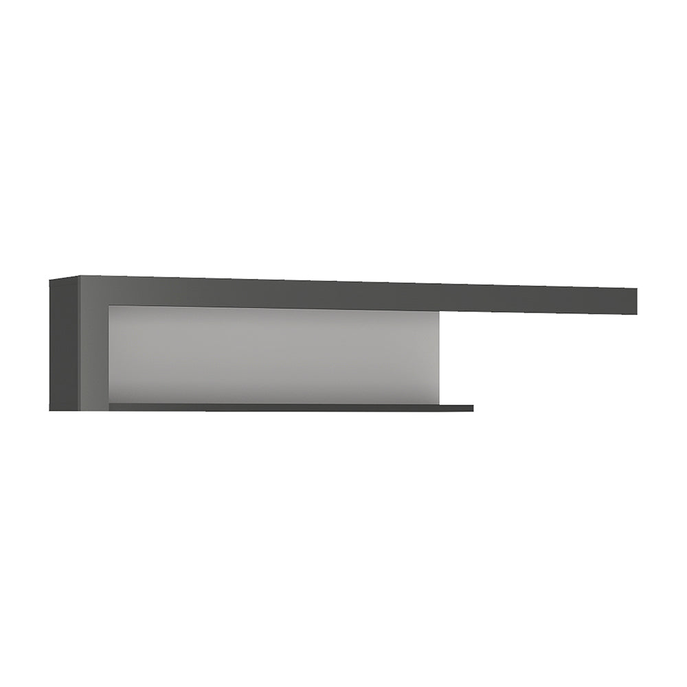 Lyon  130cm wall shelf in Platinum/Light Grey