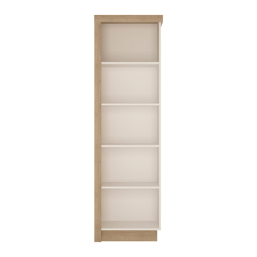 Lyon  Bookcase (RH) in Riviera Oak/White High Gloss