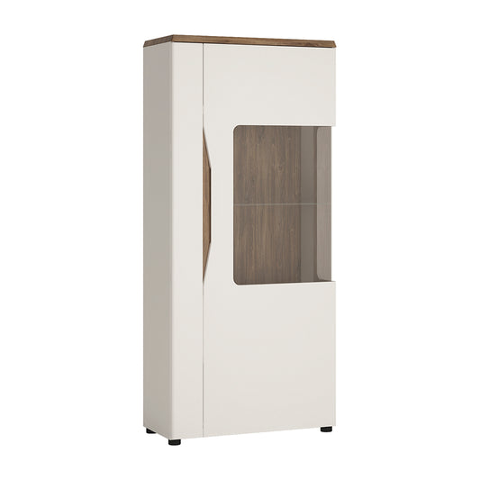 Toledo  1 door low display cabinet (RH) in White and Oak