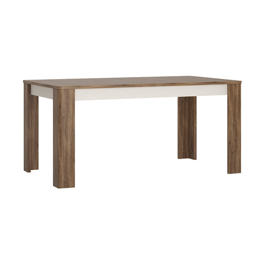 Toledo  extending dining table in White and Oak