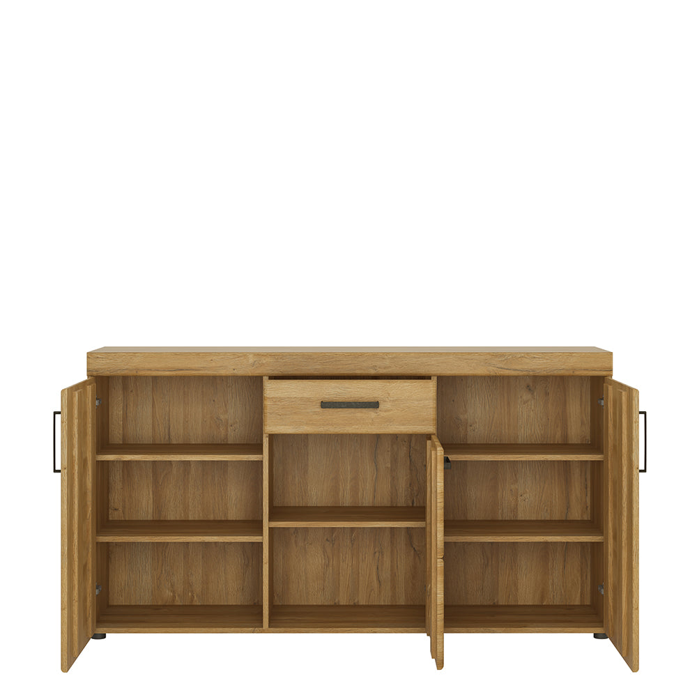 Cortina  3 door 1 drawer sideboard in Grandson Oak