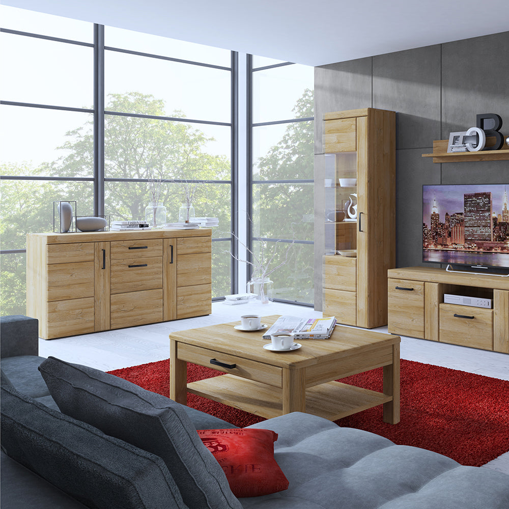 Cortina  3 door 1 drawer sideboard in Grandson Oak