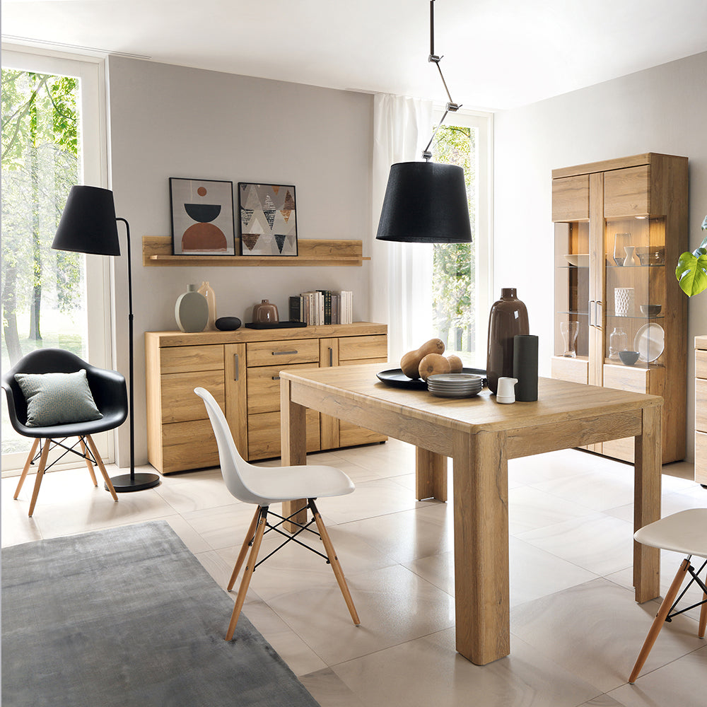 Cortina  3 door 1 drawer sideboard in Grandson Oak
