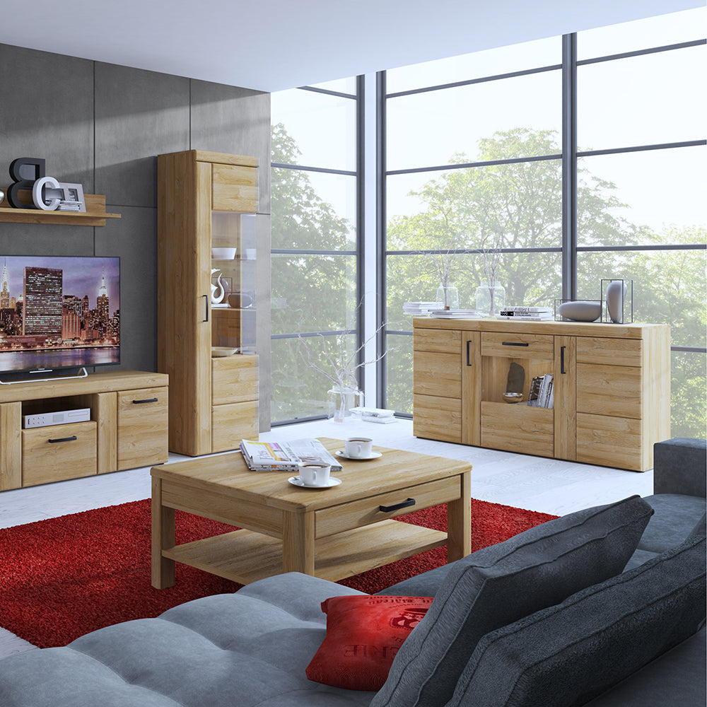 Cortina  2 drawer TV cabinet in Grandson Oak