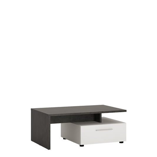 Zingaro  2 drawer coffee table in Grey and White