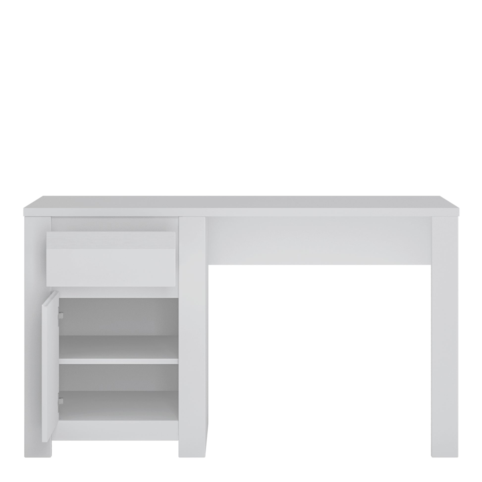 Novi  1 Door 1 Drawer Desk in Alpine White