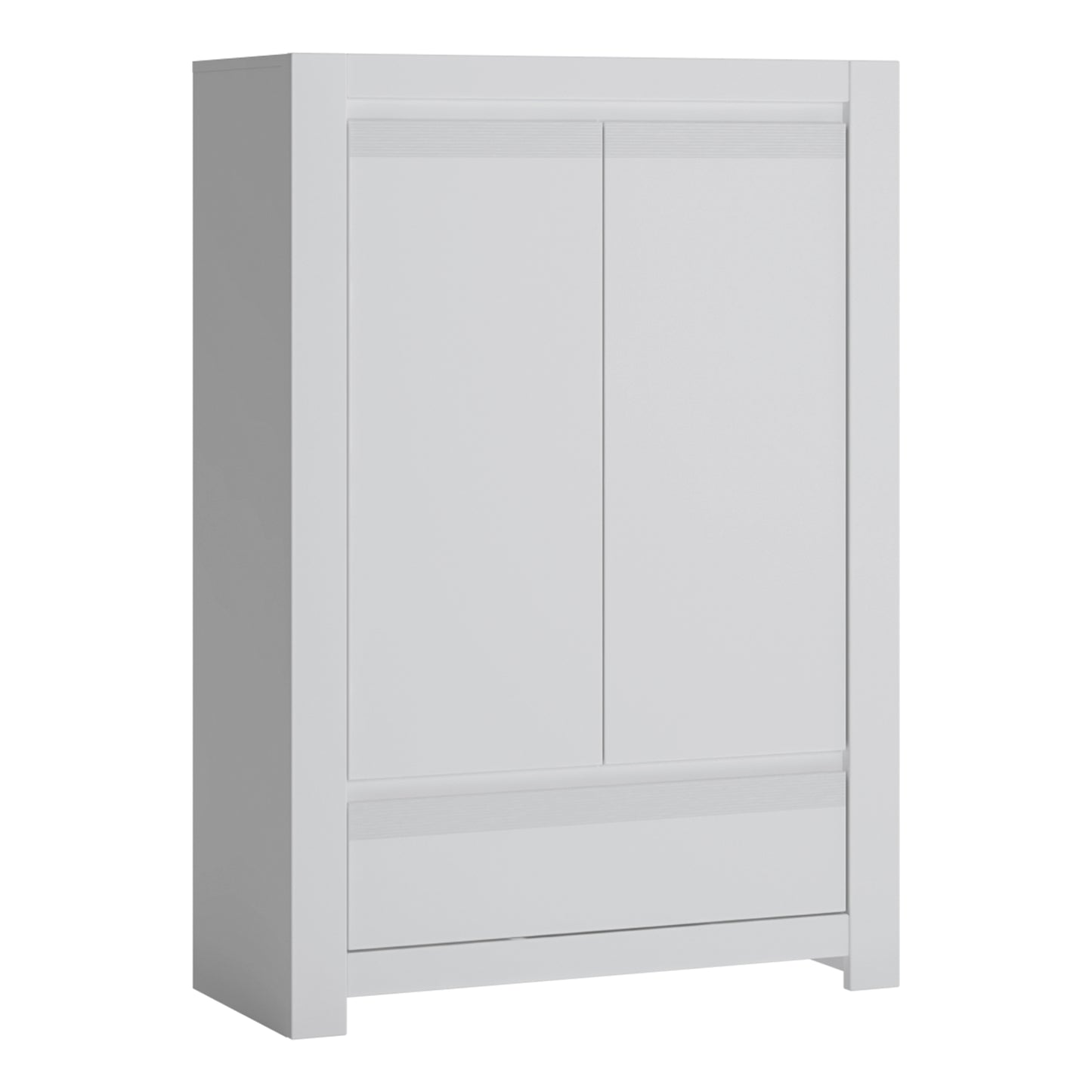 Novi  2 Door 1 Drawer Cabinet in Alpine White