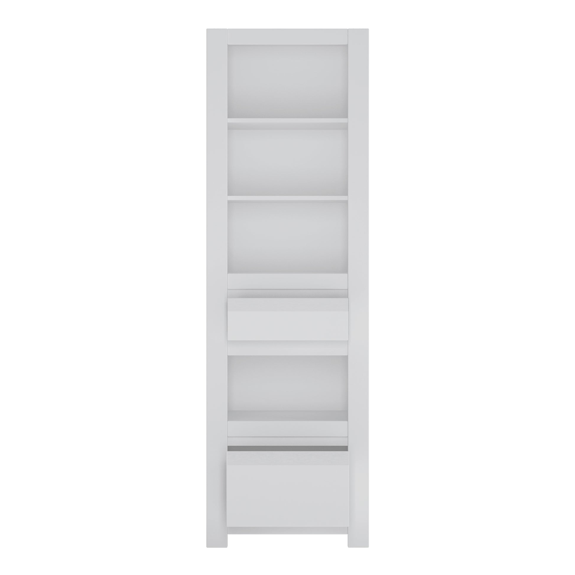 Novi  2 Drawer Bookcase in Alpine White