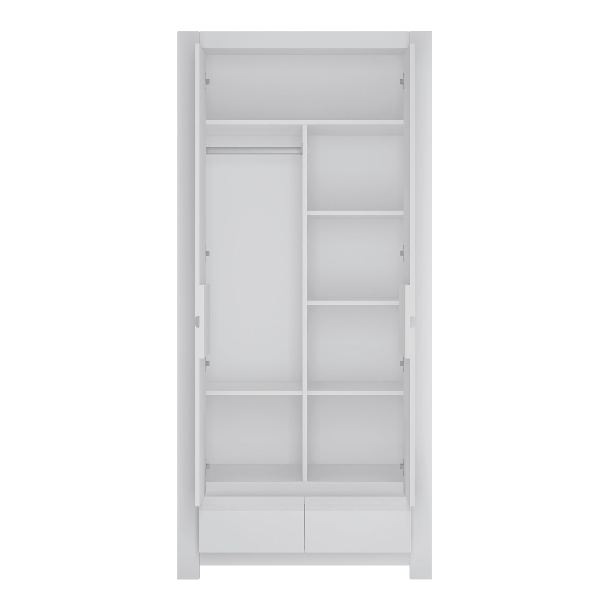 Novi  2 Door Wardrobe in Alpine White