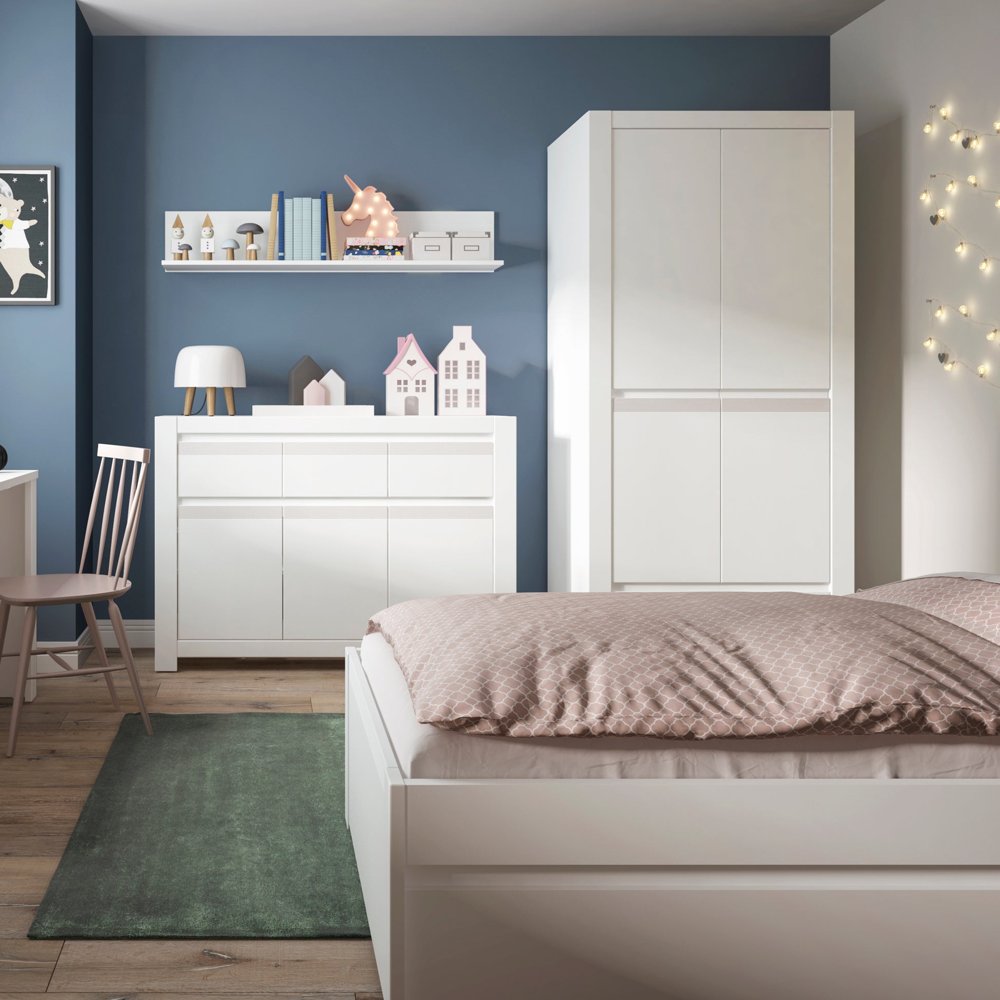 Novi  2 Door Wardrobe in Alpine White