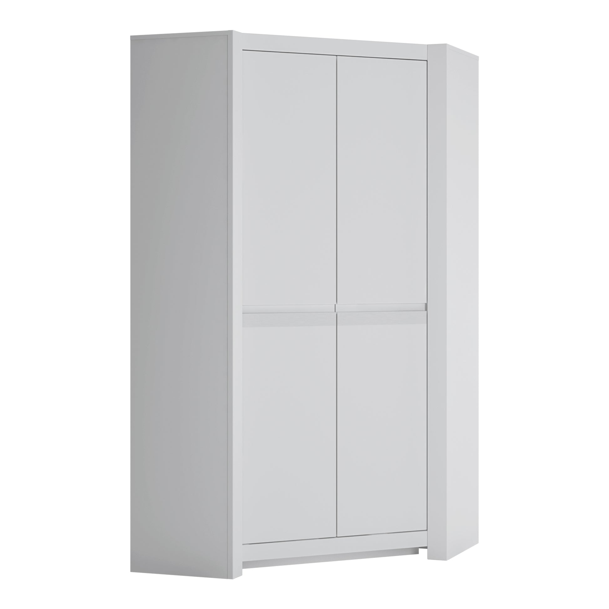 Novi  2 Door Corner Wardrobe in Alpine White