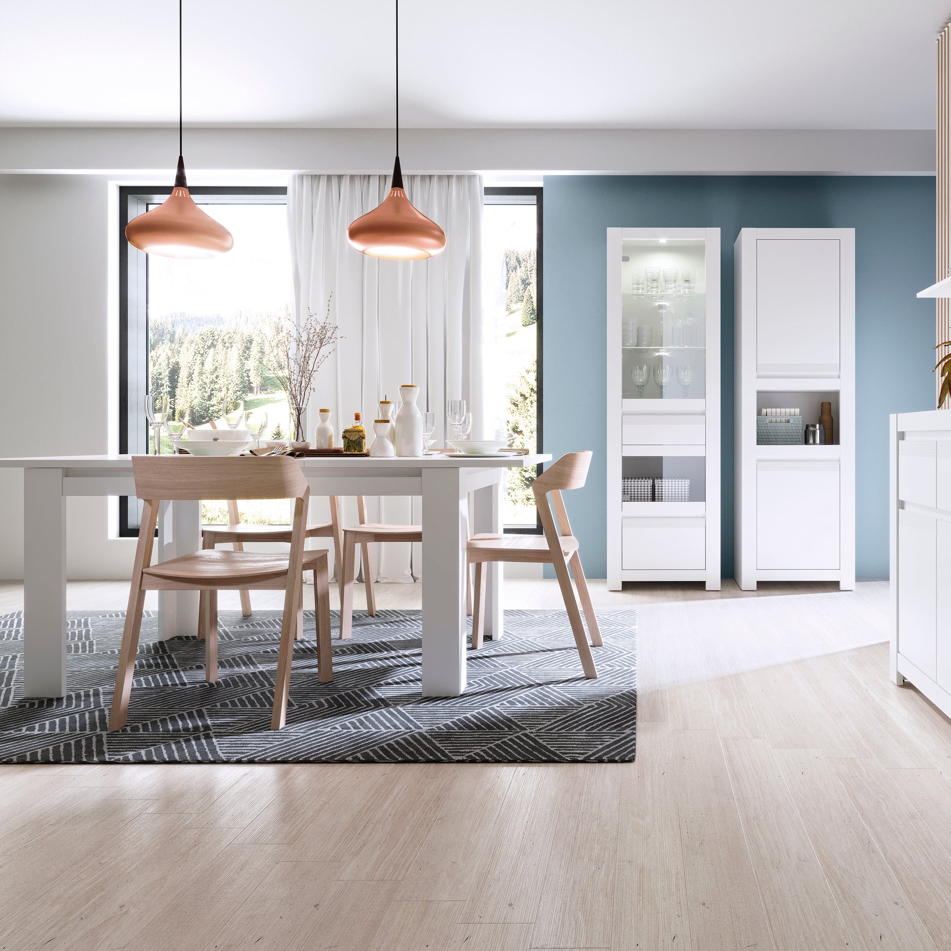 Novi  Extending Dining Table in Alpine White
