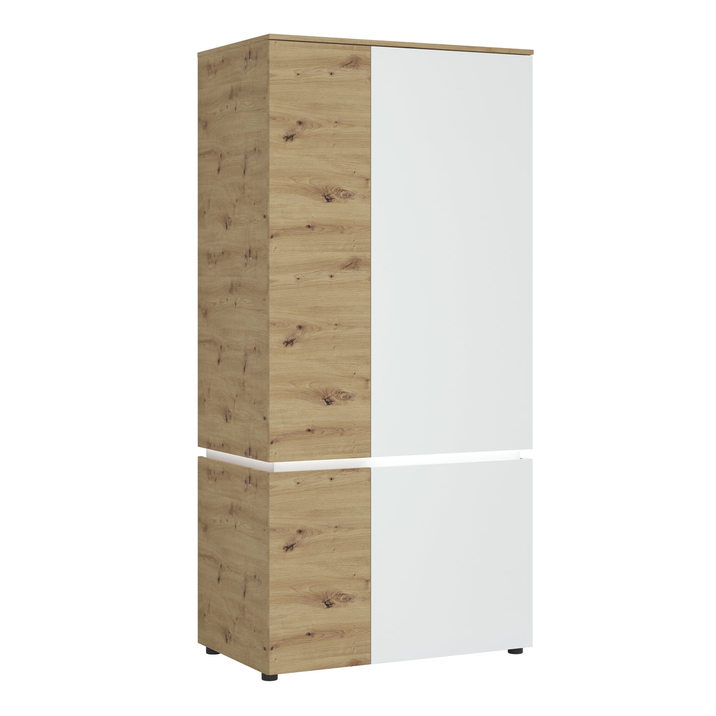 Luci Bright Luci 4 door wardrobe (including LED lighting) in White and Oak