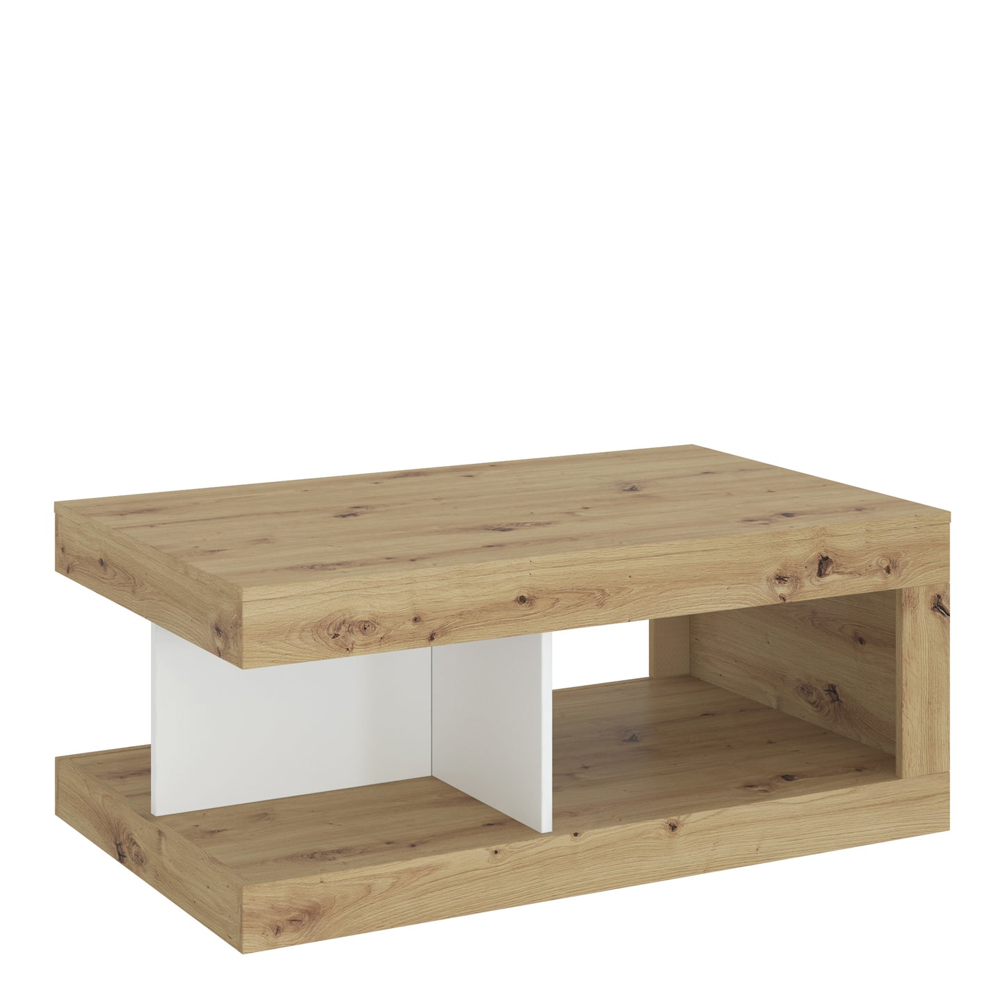 Luci Bright Luci Coffee table in White, Oak and Platinum