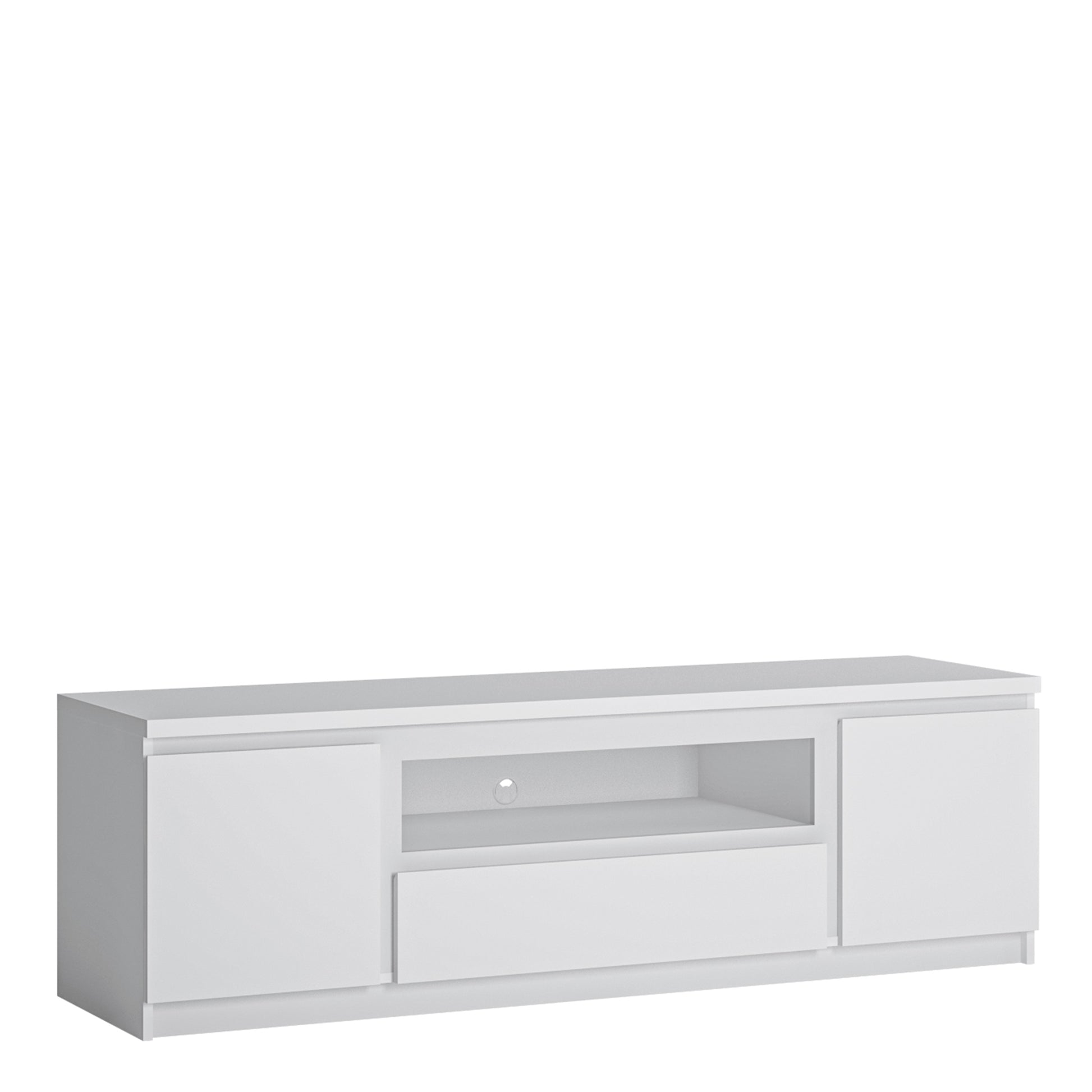 Fribo White Fribo 2 door 1 drawer 166 cm wide TV cabinet in White