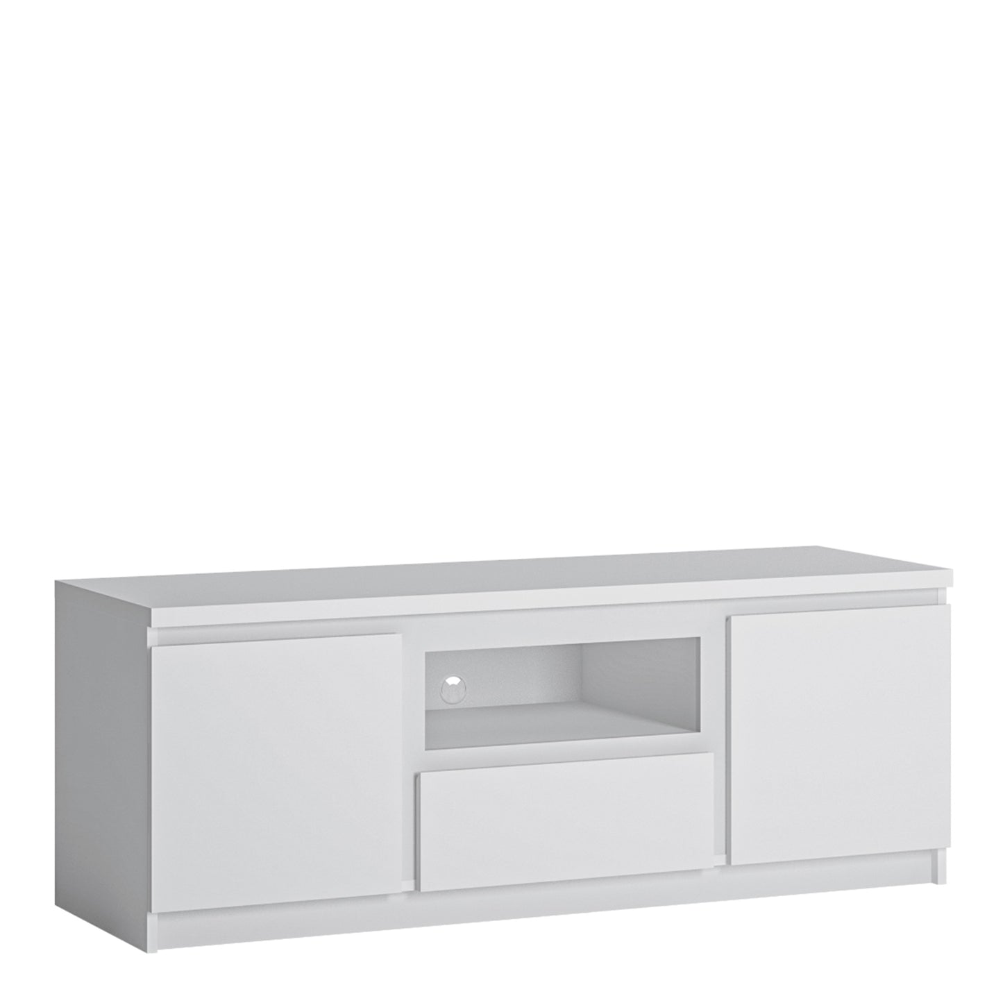 Fribo White Fribo 2 door 1 drawer 136 cm wide TV cabinet in White