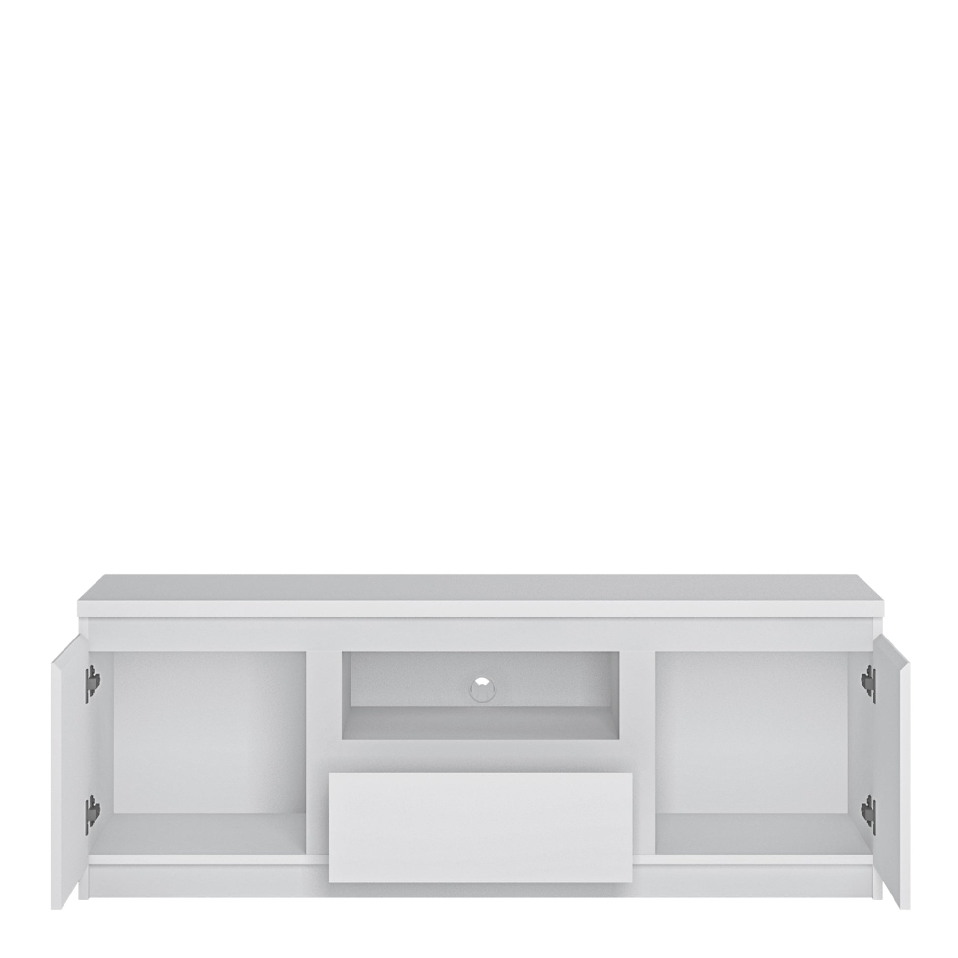 Fribo White Fribo 2 door 1 drawer 136 cm wide TV cabinet in White