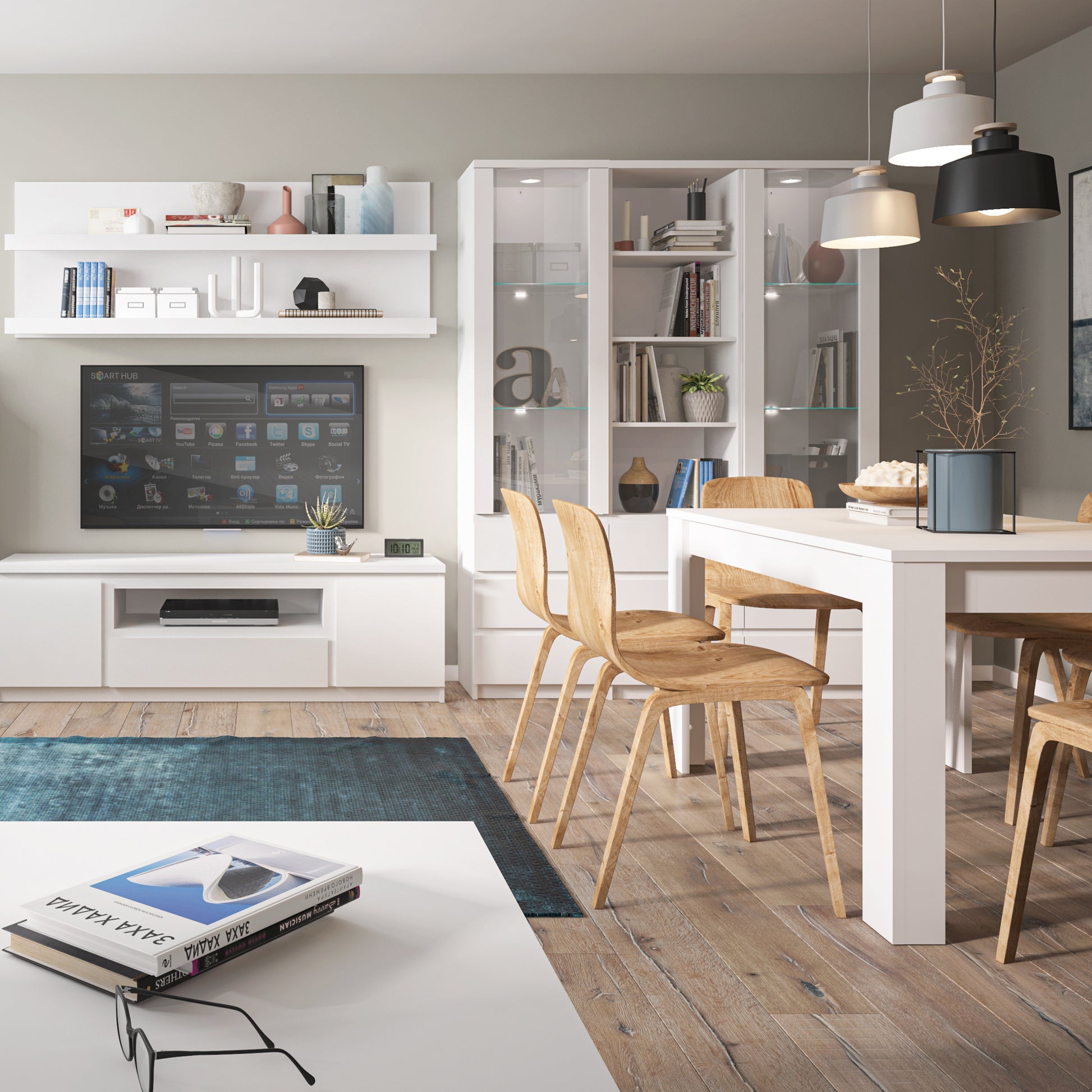 Fribo White Fribo extending dining table 140-180cm in White