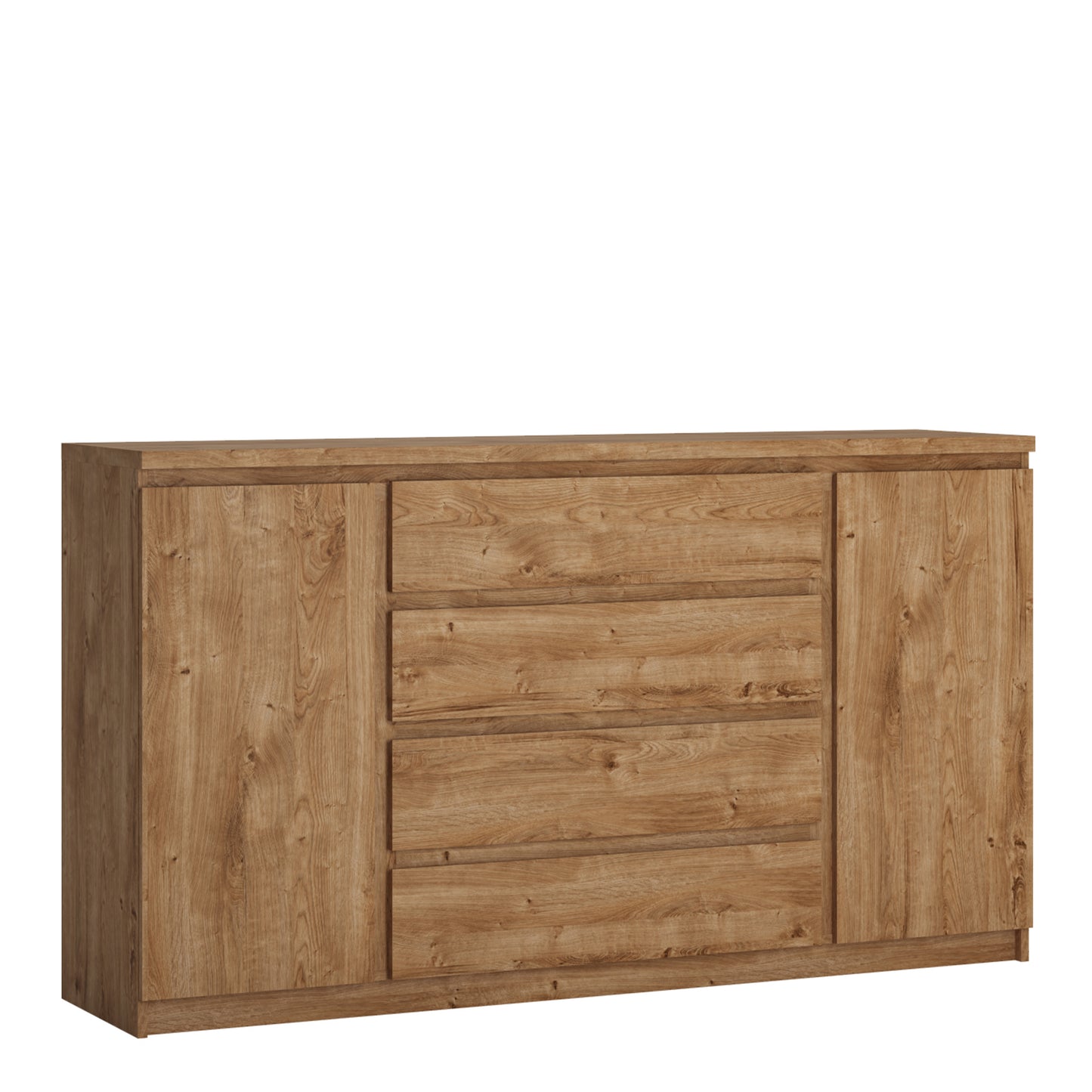 Fribo Oak Fribo 2 door 4 drawer wide sideboard in Oak