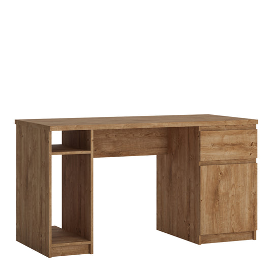 Fribo Oak Fribo 1 door 1 drawer twin pedestal desk in Oak