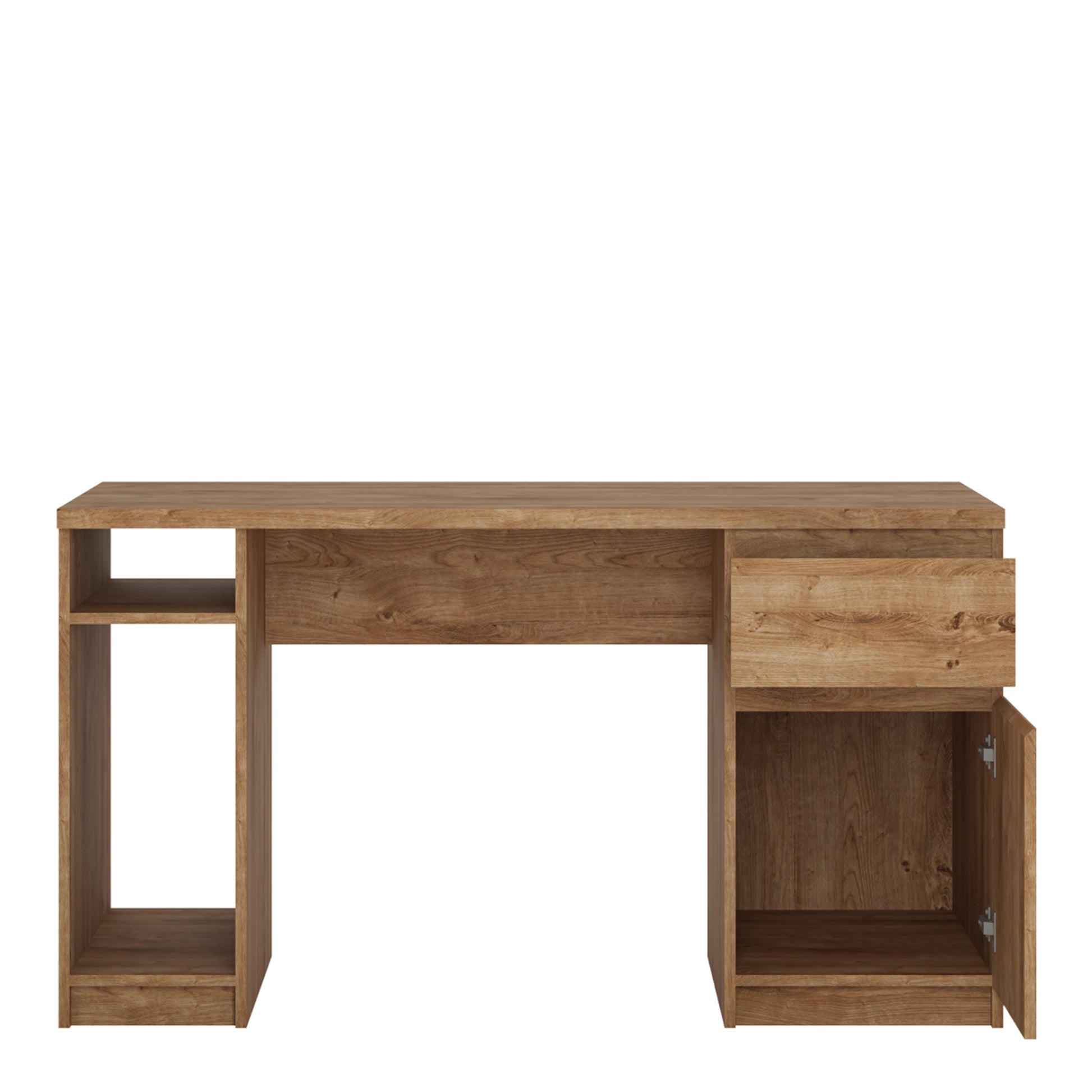 Fribo Oak Fribo 1 door 1 drawer twin pedestal desk in Oak