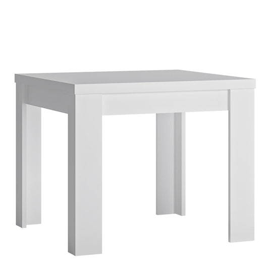 Lyon  Small extending Dining Table 90/180 cm in White and High Gloss