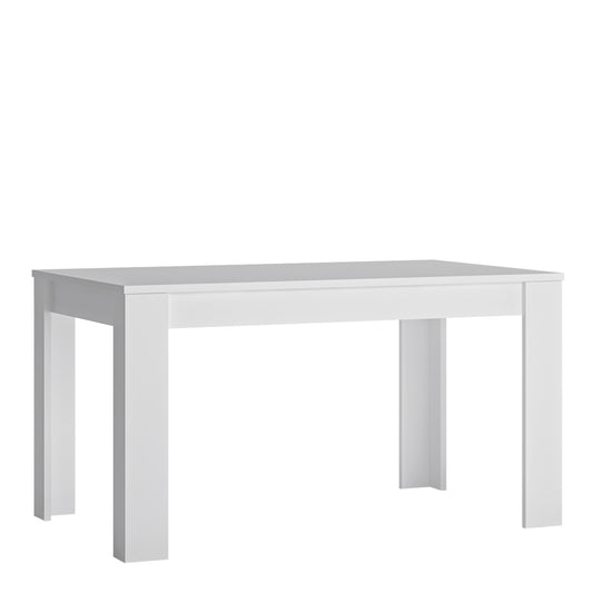Lyon  Medium extending dining Table 140/180 cm in White and High Gloss