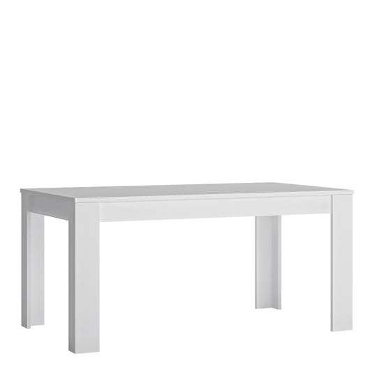 Lyon  Large extending dining table 160/200 cm in White and High Gloss