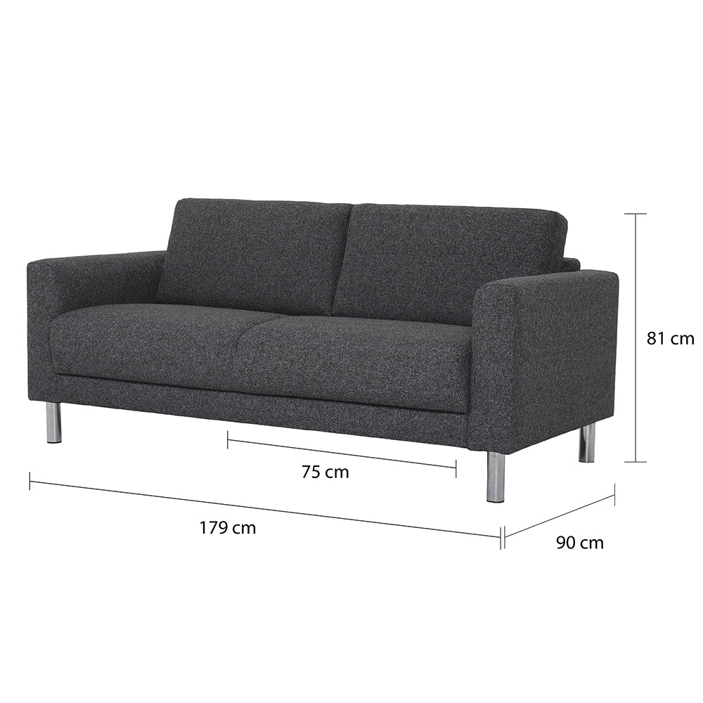 Cleveland  2-Seater Sofa in Nova Anthracite