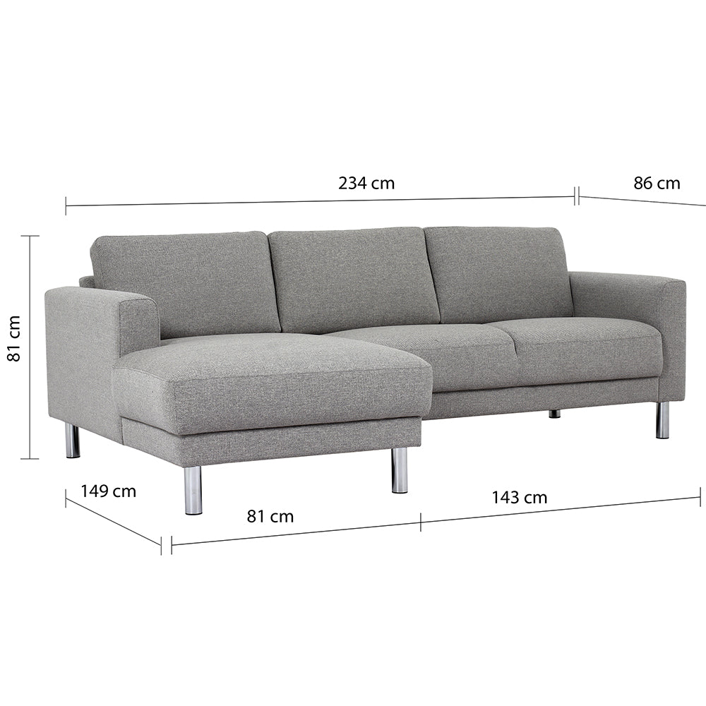 Cleveland  Chaiselongue Sofa (LH) in Nova Light Grey