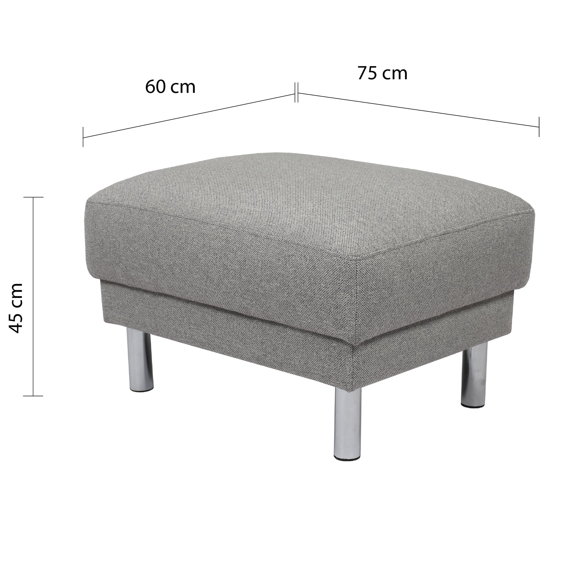 Cleveland  Footstool in Nova Light Grey
