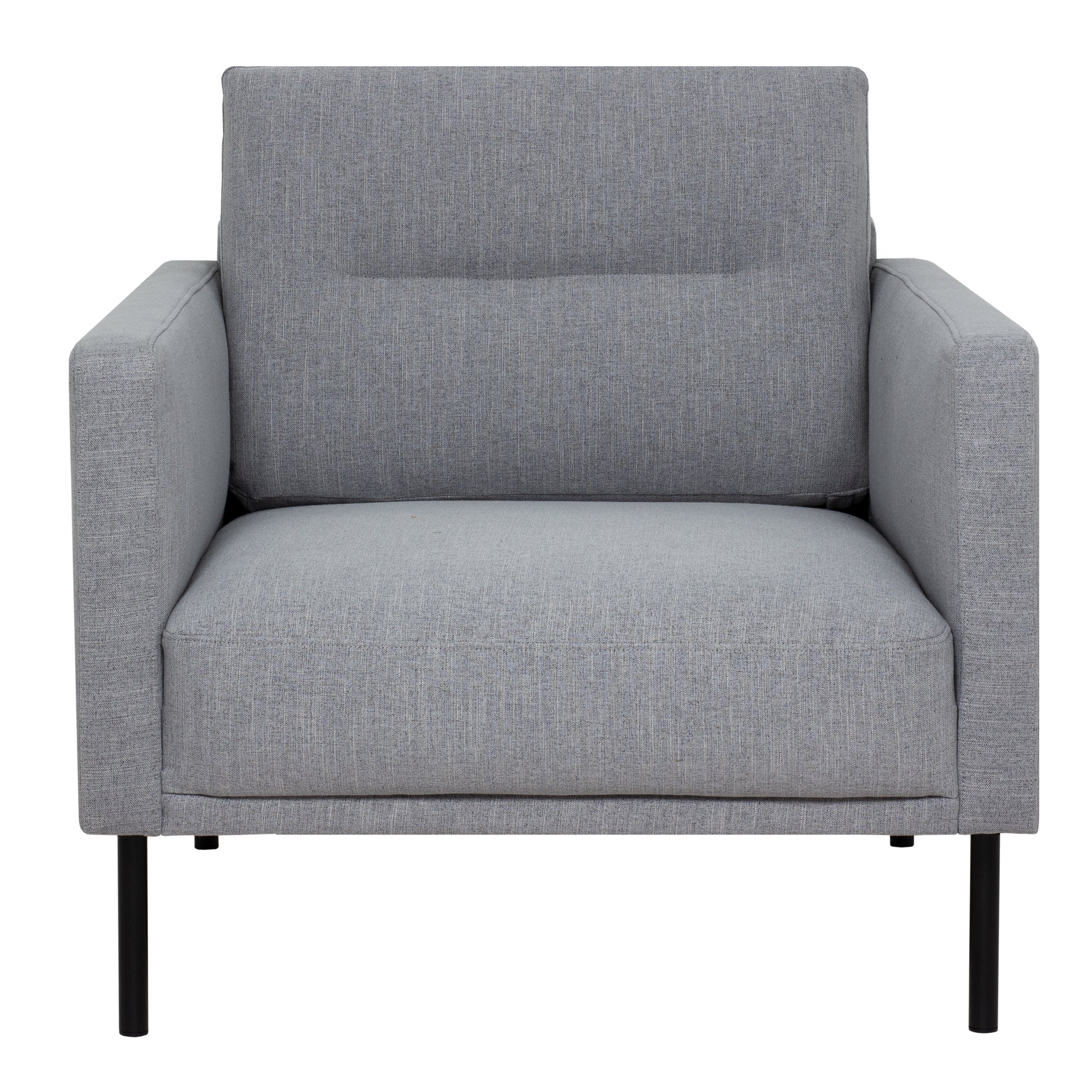 Larvik  Armchair - Grey, Black Legs