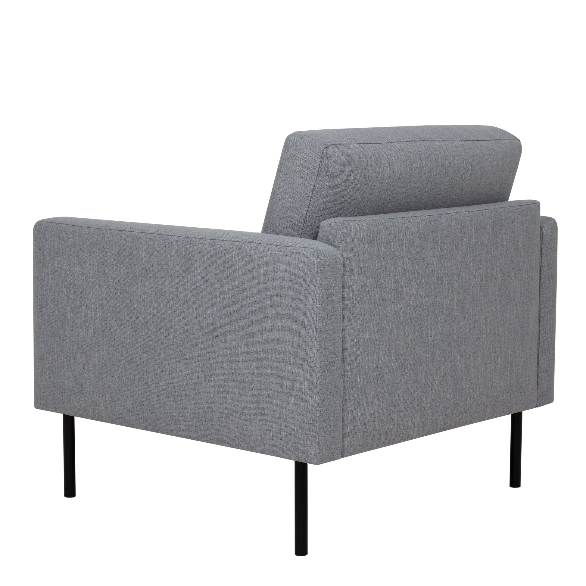 Larvik  Armchair - Grey, Black Legs