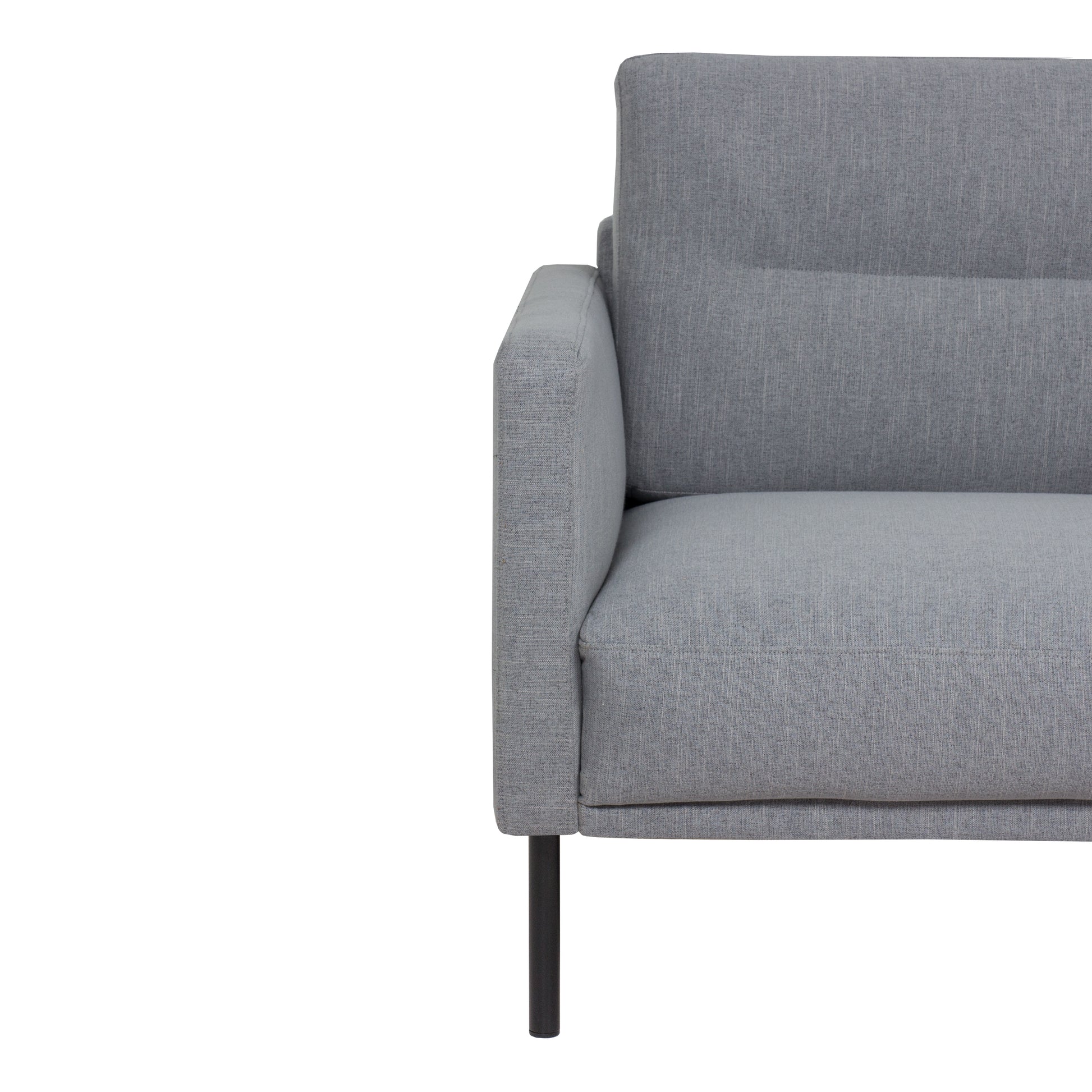 Larvik  Armchair - Grey, Black Legs