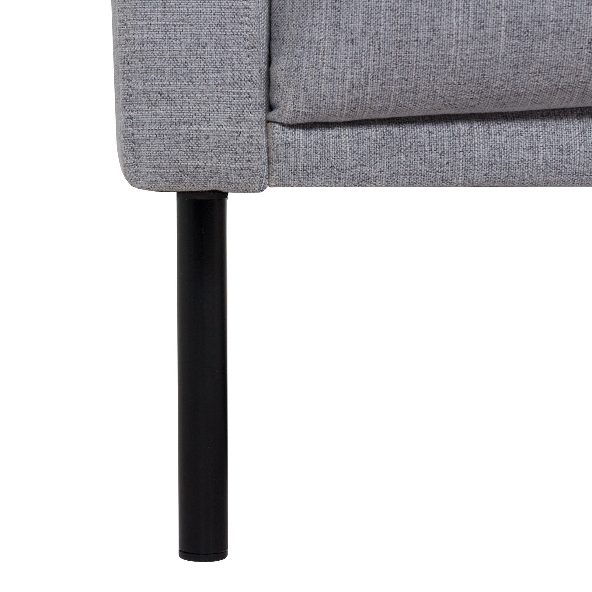 Larvik  Armchair - Grey, Black Legs