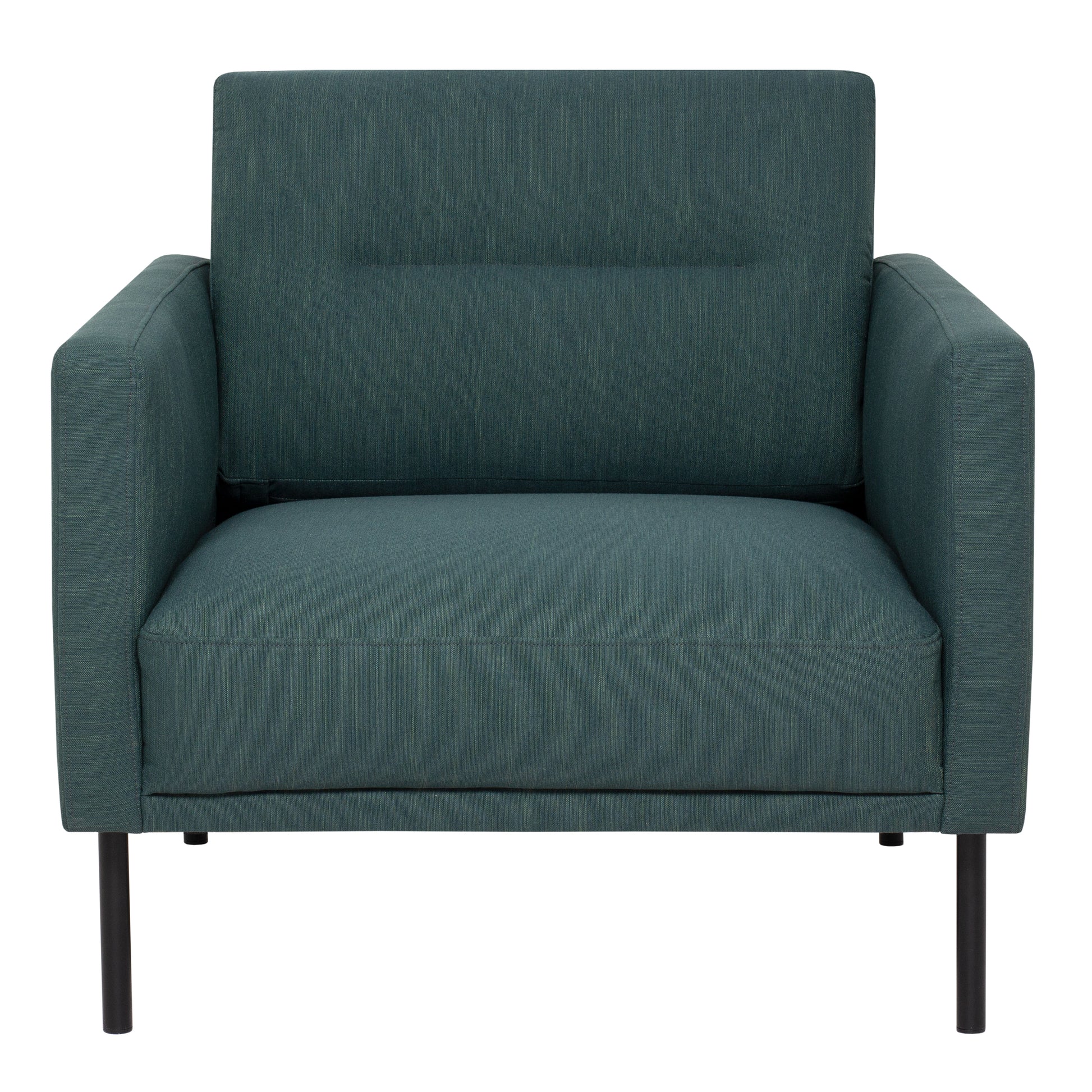 Larvik  Armchair - Dark Green, Black Legs