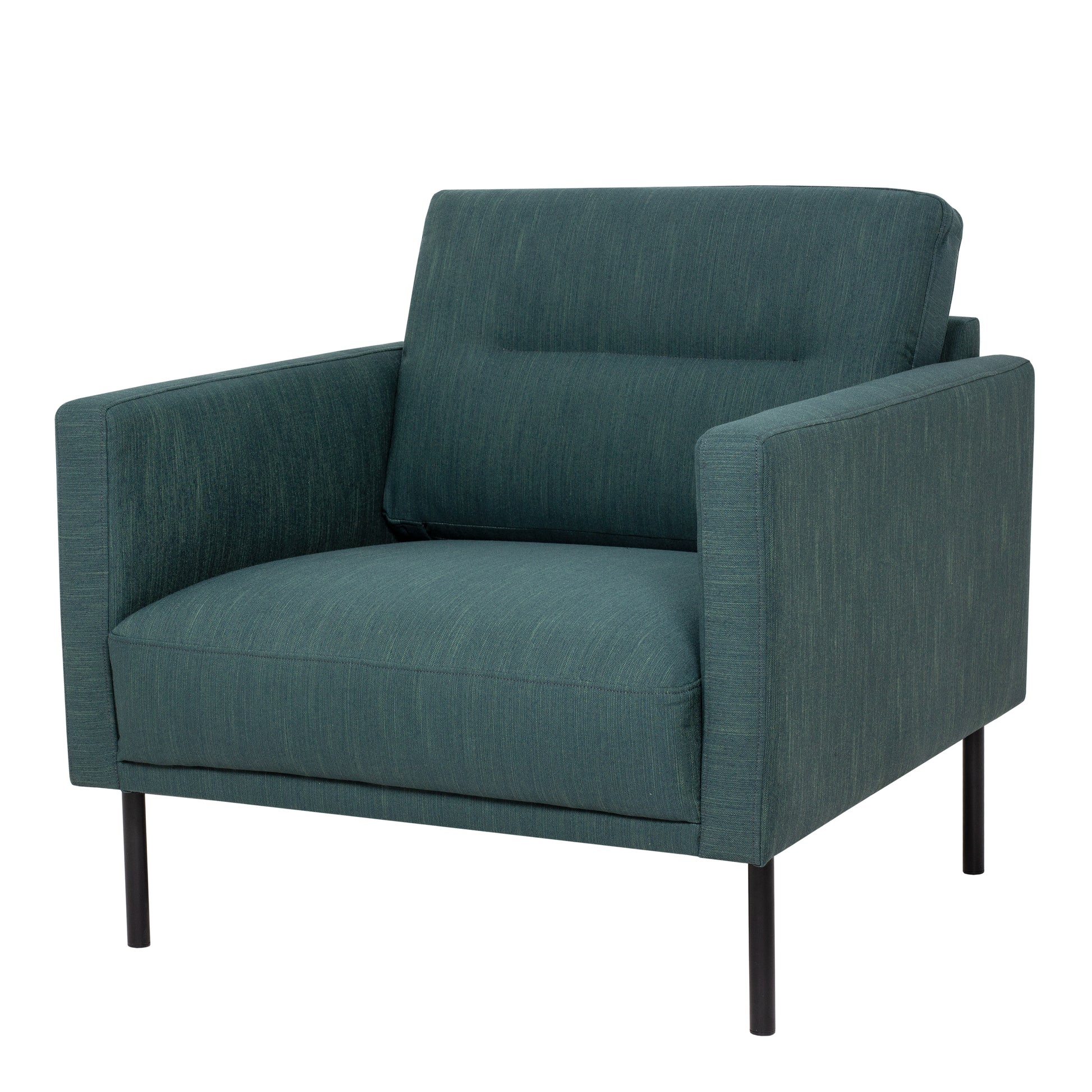 Larvik  Armchair - Dark Green, Black Legs