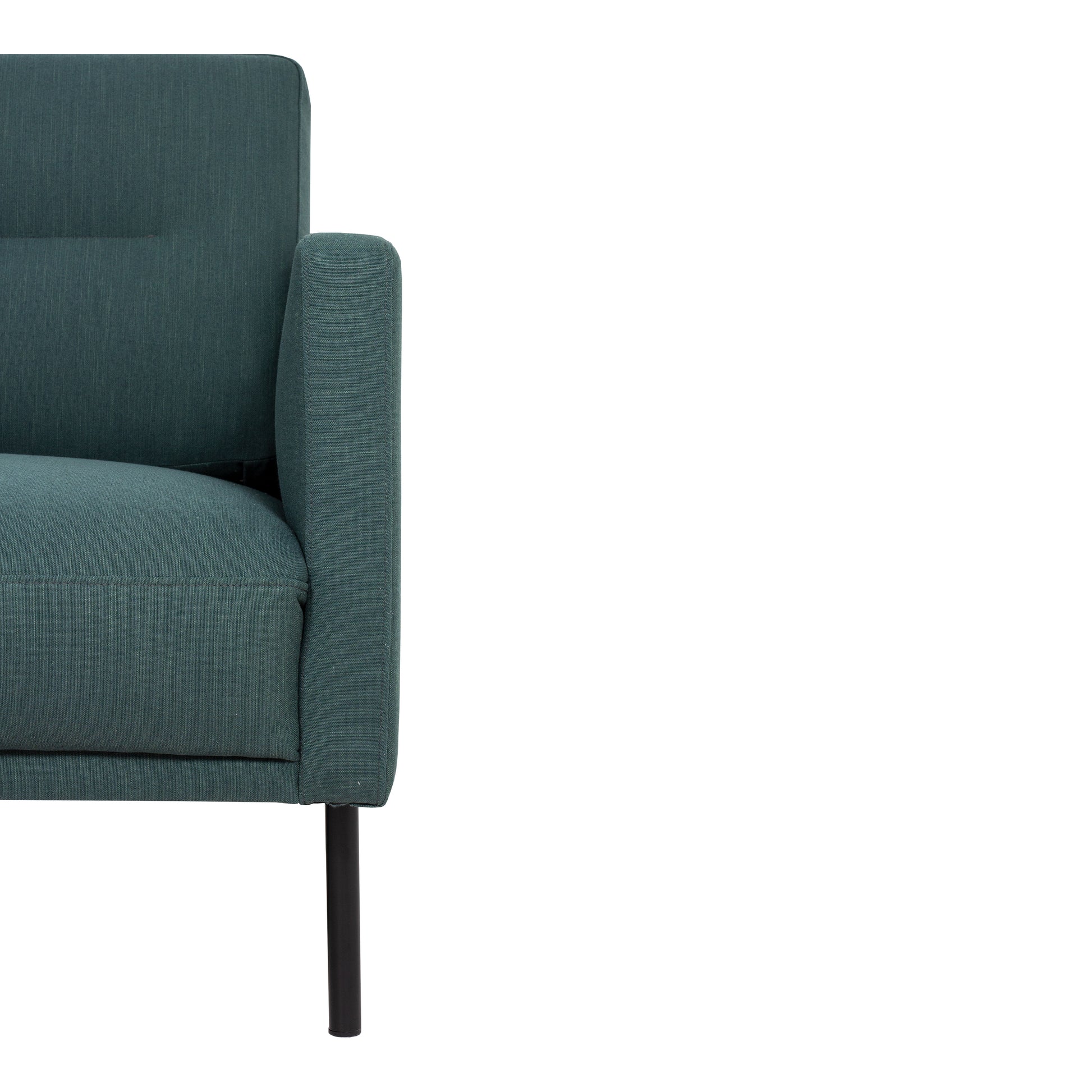 Larvik  Armchair - Dark Green, Black Legs