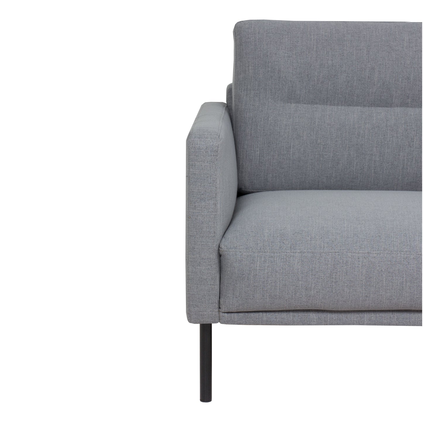 Larvik  2.5 Seater Sofa - Grey, Black Legs