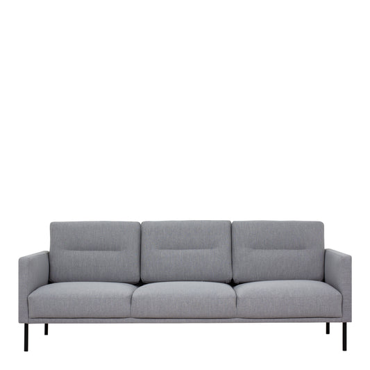Larvik  3 Seater Sofa - Grey, Black Legs