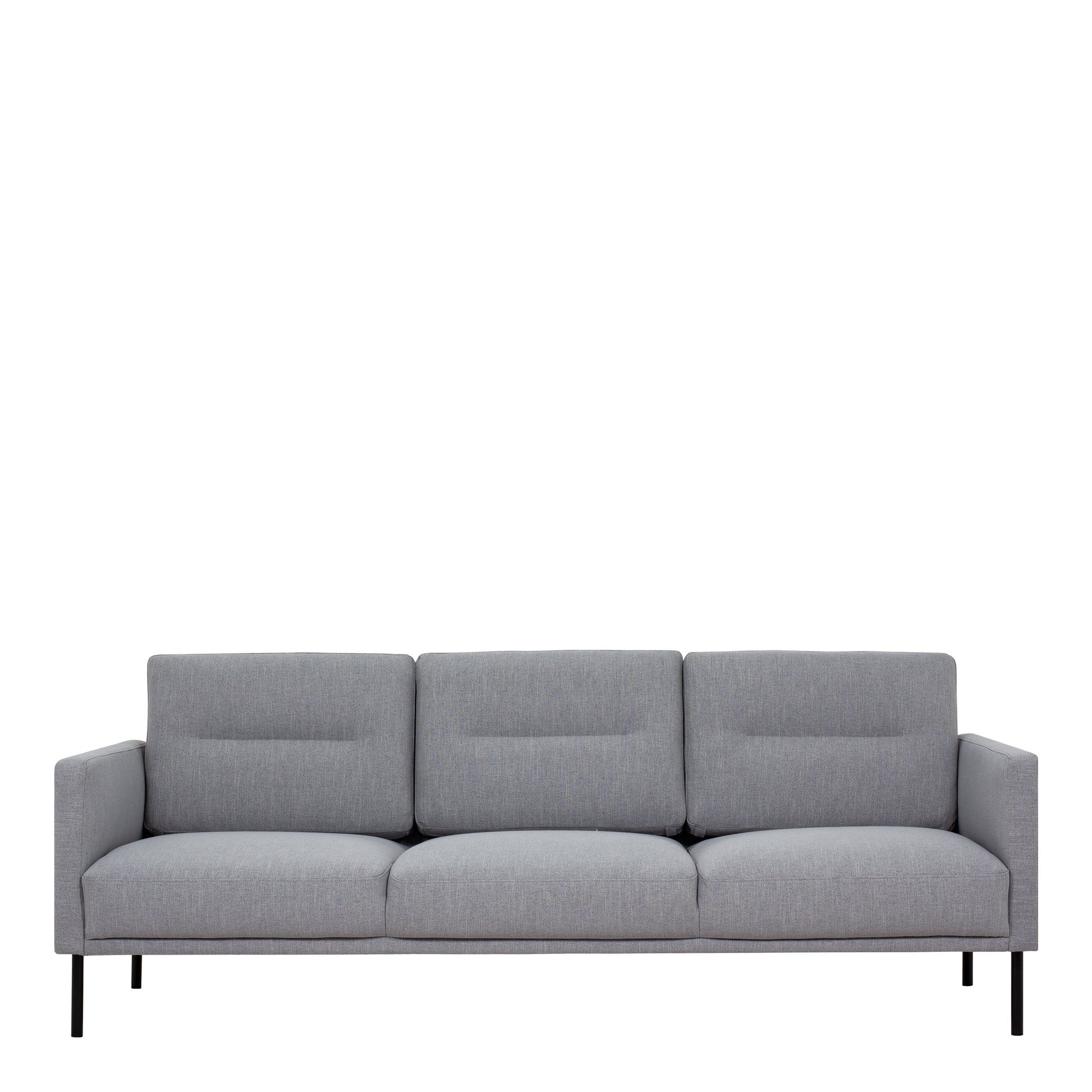 Larvik  3 Seater Sofa - Grey, Black Legs