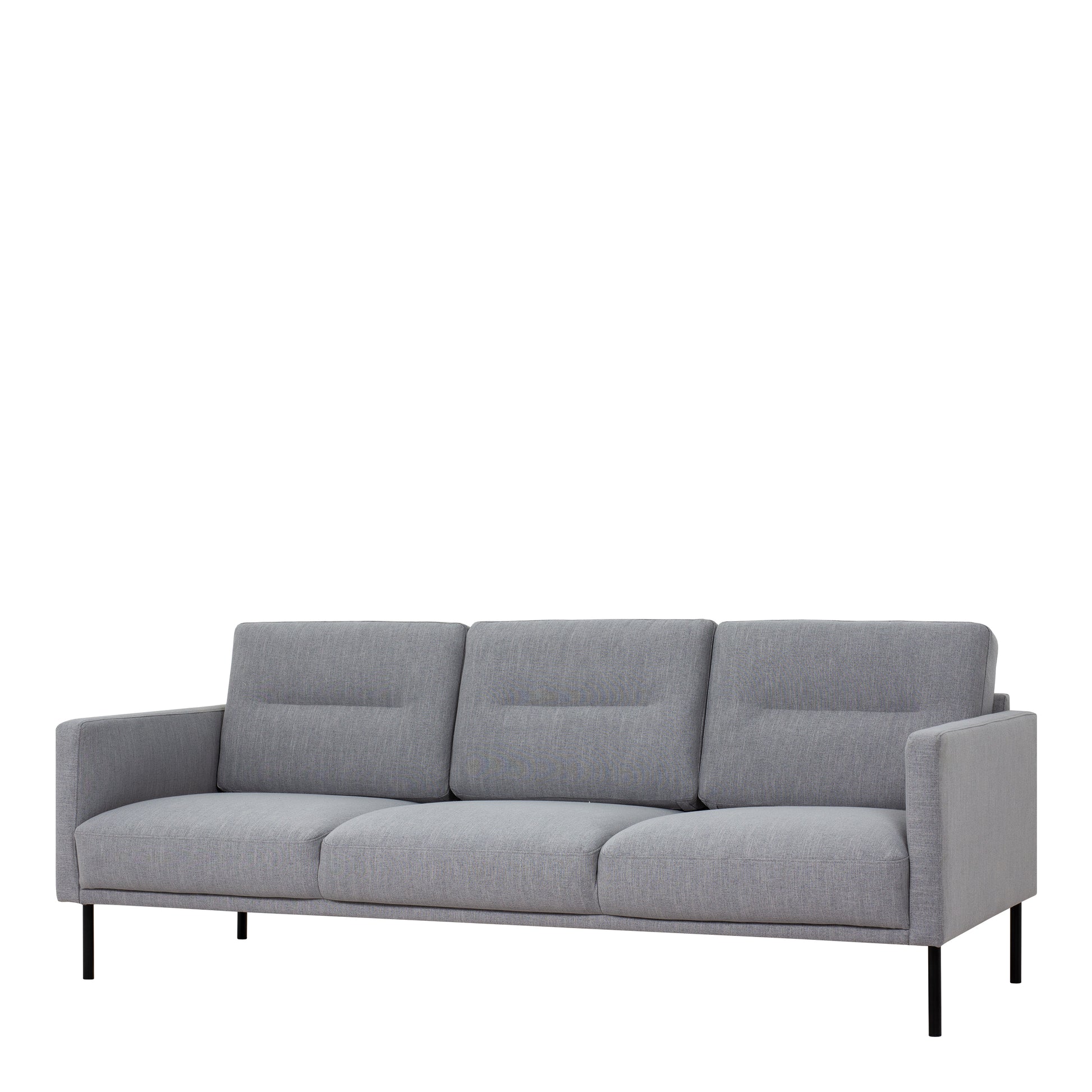 Larvik  3 Seater Sofa - Grey, Black Legs
