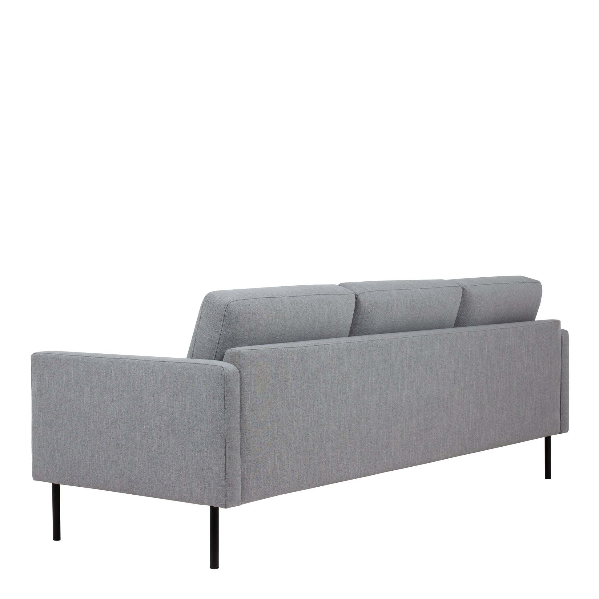 Larvik  3 Seater Sofa - Grey, Black Legs