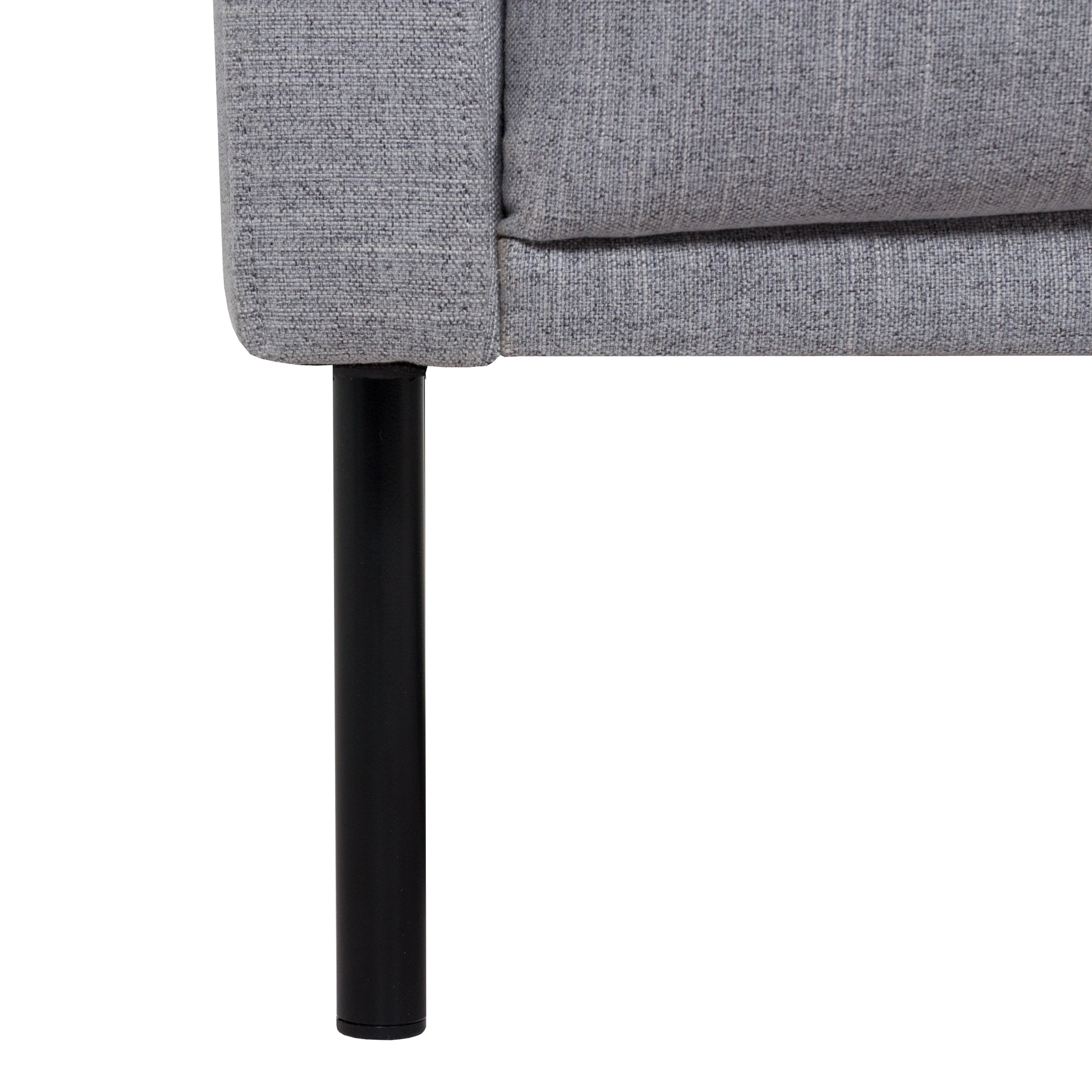 Larvik  3 Seater Sofa - Grey, Black Legs