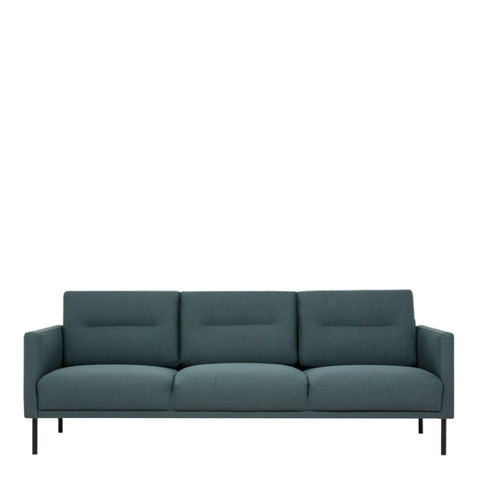 Larvik  3 Seater Sofa - Dark Green, Black Legs
