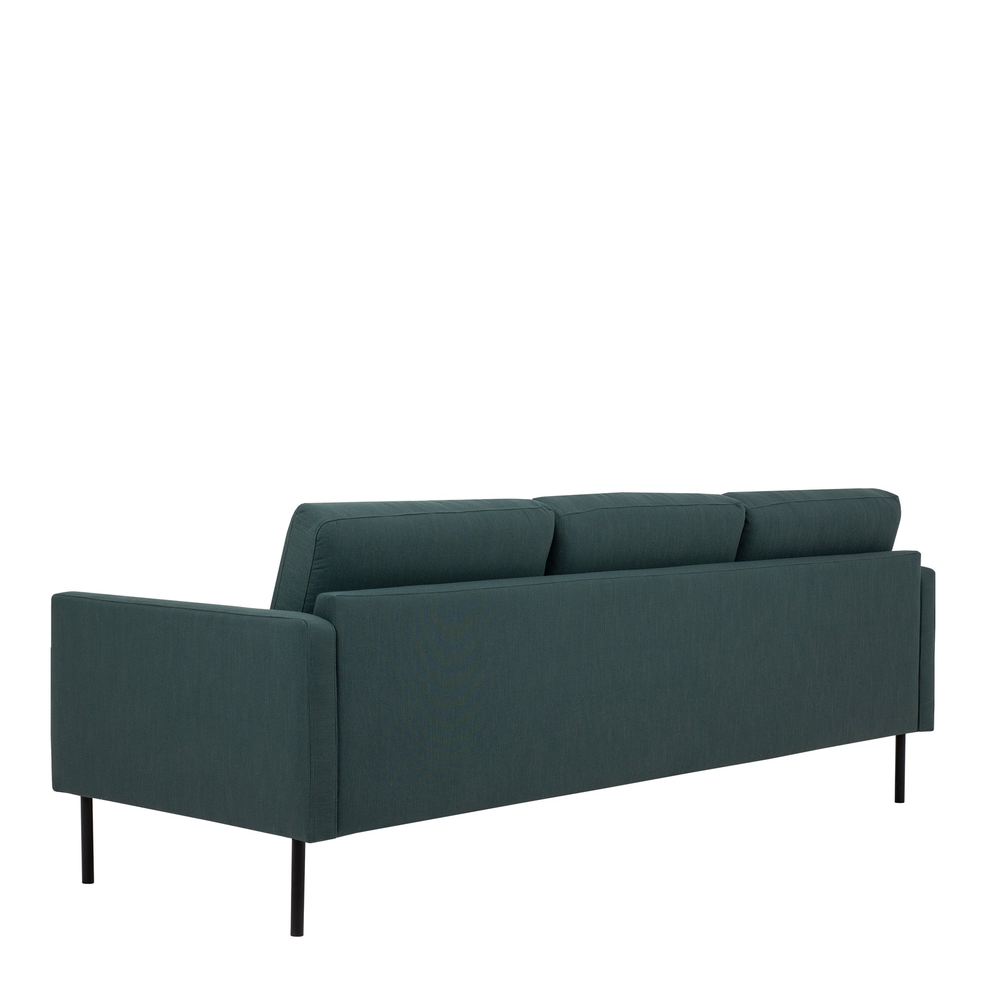 Larvik  3 Seater Sofa - Dark Green, Black Legs